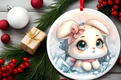 Round Christmas Ornament Sublimation|Clipart Product Image 2