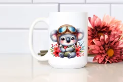 Colorful Baby Koala Aviator Suit | Sublimation | Clipart Product Image 2