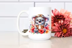 Colorful Baby Koala in Aviator Suit | Clipart Product Image 2