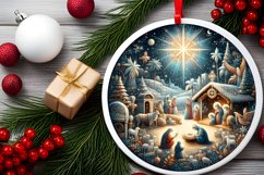 Round Christmas Ornament Sublimation|Clipart Product Image 2