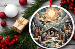 Round Christmas Ornament Sublimation|Clipart Product Image 2