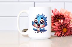 Colorful Baby Blue Jay Smiling | Sublimation Clipart Product Image 2