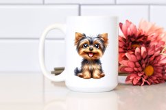 Crazy Yorkshire Terrier Funny Watercolor | Clipart Product Image 2