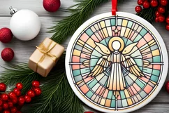 Round Christmas Ornament Sublimation|Clipart Product Image 1
