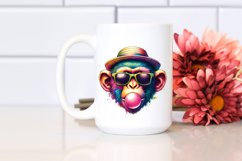 Vibrant Monkey Portrait Clipart Product Image 2