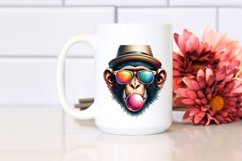 Colorful Monkey Portrait Clipart Product Image 2