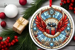 Round Christmas Ornament Sublimation|Clipart Product Image 1