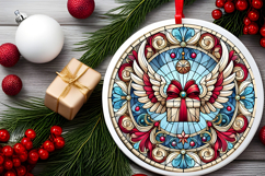 Round Christmass Ornament PNG Product Image 2