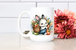 Quirky Baby Rabbit Autumn Clipart Product Image 2