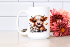 Cute Baby Highland Cow | Sublimation | Clipart Product Image 2