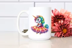 Baby Unicorn in Waltz Dancer's Gown, Print-Ready PNG Product Image 2