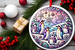 Round Christmass Ornament PNG Product Image 2