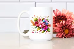 Watercolor Luxury Flower Splash Clipart Product Image 2