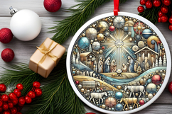 Round Christmass Ornament PNG Product Image 2