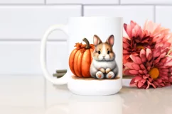 Funny Baby Bunny Pumpkin Clipart Product Image 2