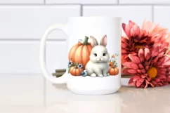 Quirky Baby Bunny Pumpkin Clipart Product Image 2