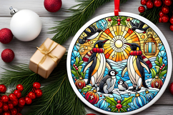 Round Christmass Ornament PNG Product Image 2