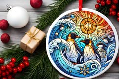 Round Christmass Ornament PNG Product Image 2