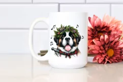 Punk Singer Saint Bernard Caricature Wreath Product Image 2