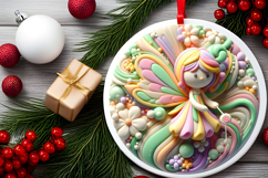 Round Christmass Ornament PNG Product Image 2