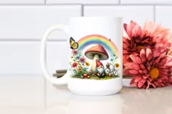 Gnome House Rainbow Colorful Flowers | Clipart Product Image 2