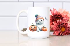 Cute Baby Seal Sitting with Pumpkin, PNG Product Image 2
