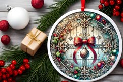 Round Christmas Ornament Sublimation|Clipart Product Image 2