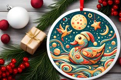 Round Christmas Ornament Sublimation|Clipart Product Image 2
