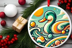 Round Christmas Ornament Sublimation|Clipart Product Image 2