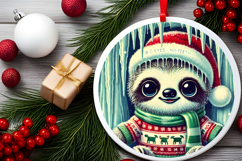 Round Christmass Ornament PNG Product Image 2