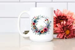 Vibrant Wreath Wild Flowers | Clipart Product Image 2