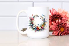 Vibrant Wreath Wild Flowers | Clipart Product Image 2