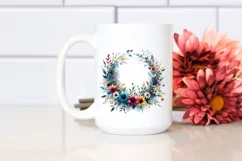 Vibrant Wreath Wild Flowers | Clipart Product Image 2