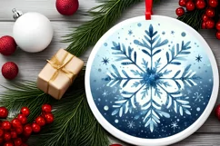 Round Christmas Ornament Sublimation|Clipart Product Image 2