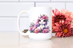 Cute Baby Unicorn Smiling | Sublimation Clipart Product Image 2