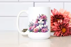 Cute Baby Unicorn Smiling | Sublimation Clipart Product Image 2
