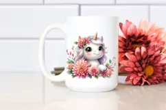 Cute Baby Unicorn Smiling | Sublimation Clipart Product Image 2