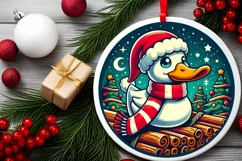 Round Christmas Ornament Sublimation|Clipart Product Image 2