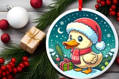 Round Christmas Ornament Sublimation|Clipart Product Image 2