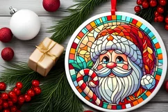 Round Christmas Ornament Sublimation|Clipart Product Image 1