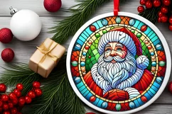 Round Christmas Ornament Sublimation|Clipart Product Image 1