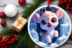 Round Christmass Ornament PNG Product Image 2