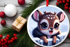 Round Christmass Ornament PNG Product Image 2