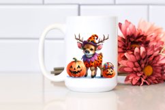 Cute Baby Elk Halloween Scene | Sublimation | Clipart. Product Image 2