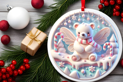 Round Christmass Ornament PNG Product Image 2