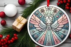 Round Christmas Ornament Sublimation|Clipart Product Image 1