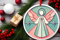 Round Christmass Ornament PNG Product Image 2