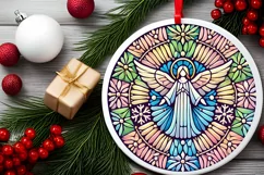 Round Christmas Ornament Sublimation|Clipart Product Image 1