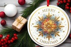 Round Christmas Ornament Sublimation|Clipart Product Image 2