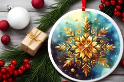 Round Christmas Ornament Sublimation|Clipart Product Image 2